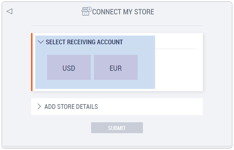 كيفية إضافة متجر أمازون إلى إدارة المتجر في بنك بايونير Select-receiving-account