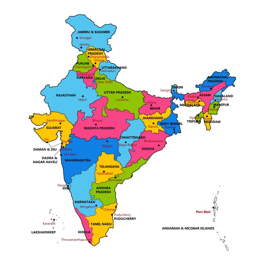 Indian Map ?x38885