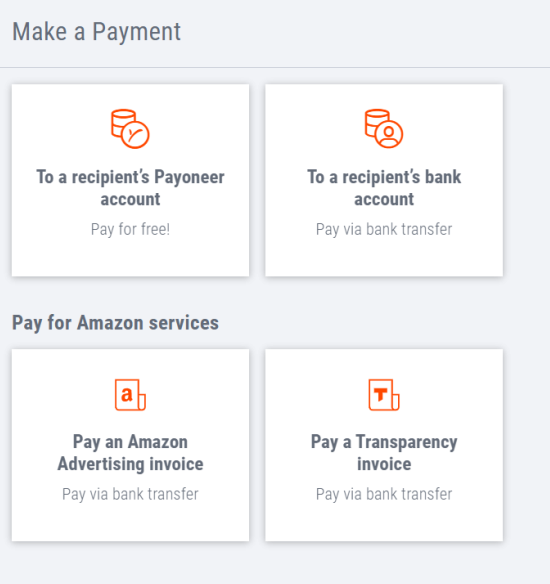 make a payment/pay amazon services