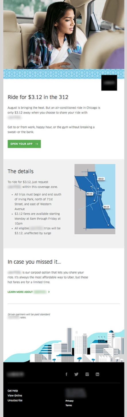 ride sharing email example