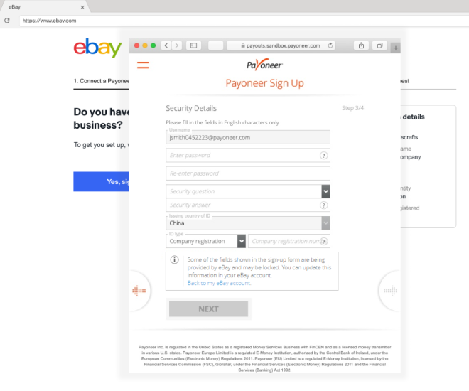 payoneer security (ebay)