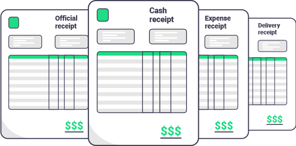 types of receipts