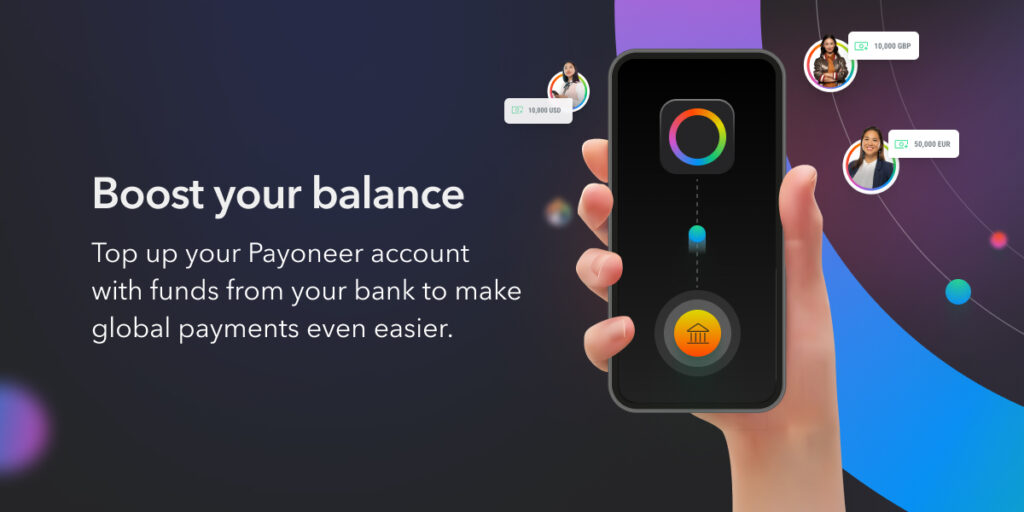 how to add funds to payoneer account